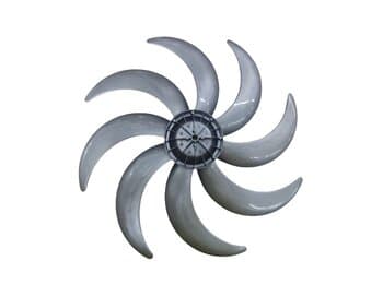 HÉLICE DE 60CM P/VENTILADOR DÔMINA 8PÁS E-11,5MM COR TITÂNIO/CINZA - OCTOPUS 60CM - PONTA REDONDA C/TRAVA TRASEIRA
