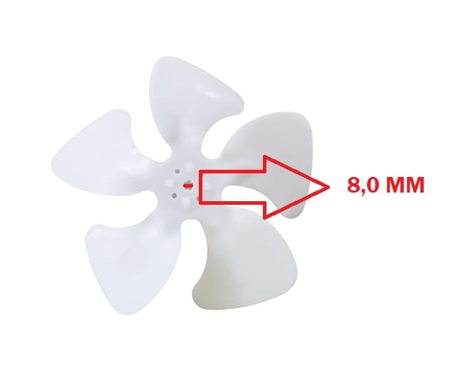 HELICE P/EXAUSTOR DE 25CM VENTI-DELTA AERO DELTA - 5PAS PLASTICA - DIAM.19,5CM ENCAIXE FRONTAL EIXO F08,0MM C/4-PARAF FRONTAIS - VENTILADOR - foto 1 de 3