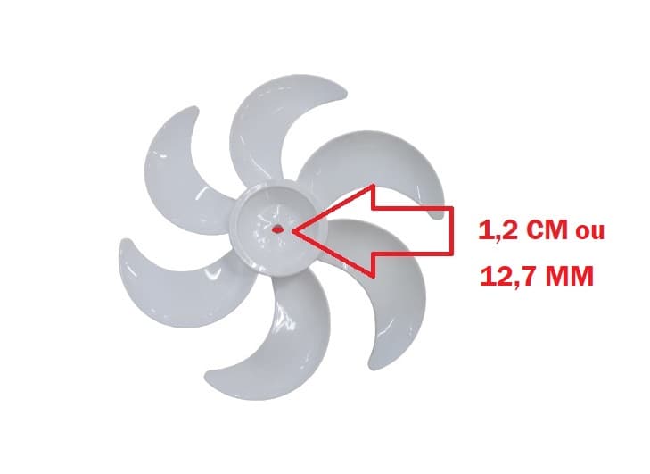 HELICE DE 50CM P/VENTILADOR DÔMINA 6PAS E-12,7MM NEO COR BRANCA - PONTA REDONDA C/TRAVA TRASEIRA - DIAM.43,2CM - foto 1 de 3