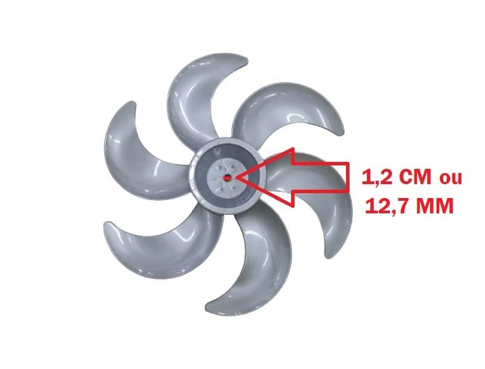 HELICE DE 50CM P/VENTILADOR DÔMINA 6PAS E-12,7MM NEO COR TITANIUM/CINZA - PONTA REDONDA C/TRAVA TRASEIRA - DIAM.43,2CM - foto 1 de 3