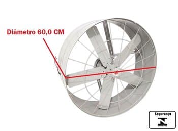 EXAUSTOR DE 60CM VENTI-DELTA COMERCIAL CINZA 220V06,0UF VAZÃO 09000M3/H 1580RPM 1/3CV 76DB 25MMCA - C/CHAVE DE REVERSÃO
