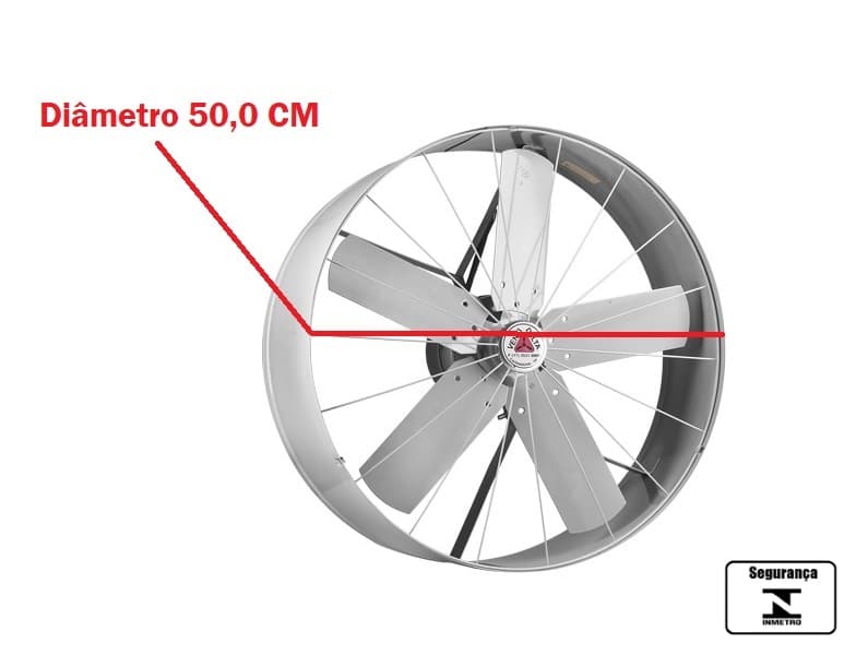 EXAUSTOR DE 50CM VENTI-DELTA 220V 130W P/AMBIENTE COMERCIAL - A/VAZÃO-06500M3H B/RPM-1550 1/3CV MF - AXIAL CINZA HEL-5PÁS C/CHAVE DE REVERSÃO - foto 1 de 3