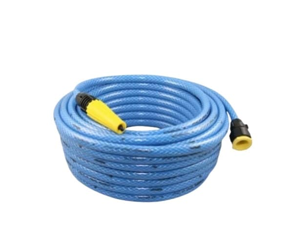 MANGUEIRA P/JARDIM 20 METROS TRANÇADA FLEXÍVEL C/BICO E CONECTOR P/TORNEIRA 1/2 OU 3/4 - 20MT COR AZUL - MANTAC/PLASBOHN - foto 1 de 3