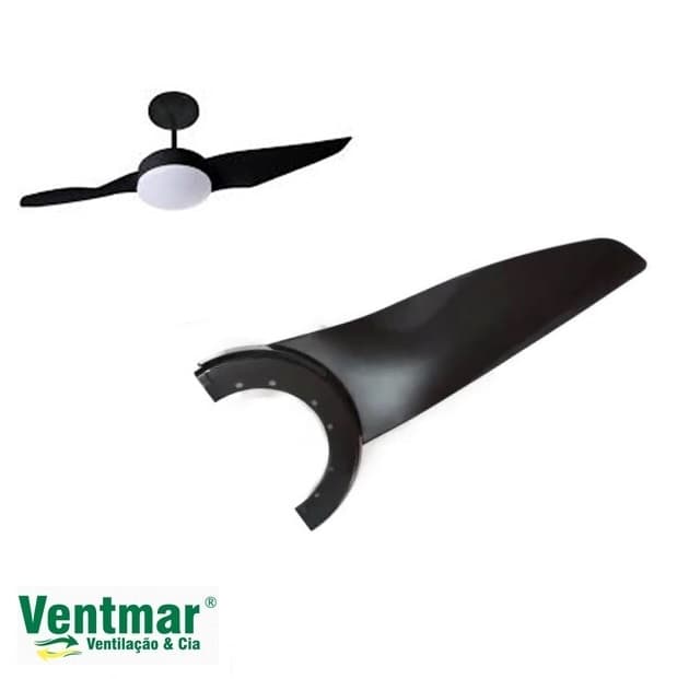 PA HELICE P/VENTILADOR DE TETO ALISEU DUO - PLÁSTICA PRETA - ALISEU DOUBLE - *VENDIDA P/UNIDADE - foto 1 de 2