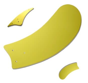 PÁ HÉLICE P/VENTILADOR DE TETO VENTI-DELTA GARRA GRANDE - MDF ARTE AMARELA - SERVE P/VENTILADOR TRON RIOPRELUSTRES PRIMAVERA VENTISOL *VENDIDA P/UNIDA