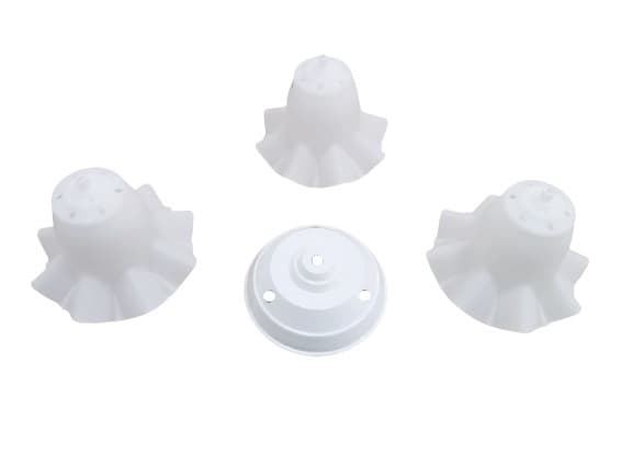 LUMINARIA COMPLETA P/VENTILADOR LOREN SID COR BRANCA - LUSTRE DIAMANTE RUBI - C/3-TULIPAS PL P/3-LÂMPADAS - foto 1 de 3
