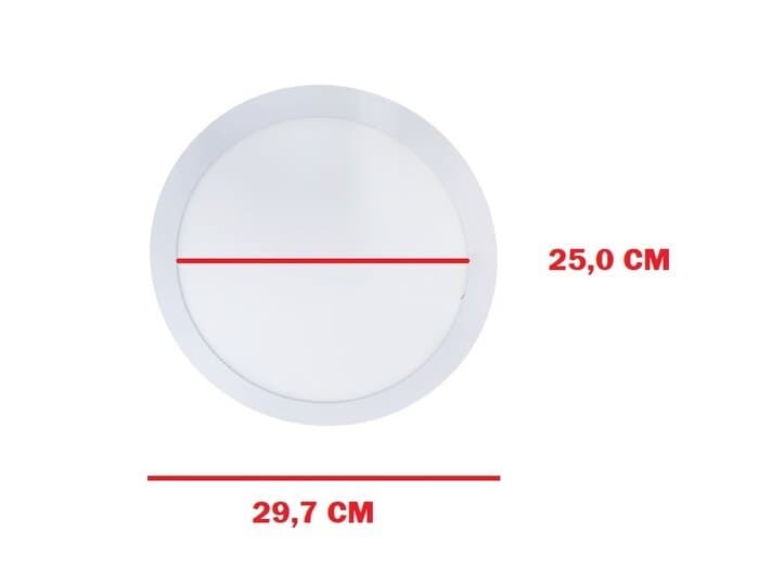 LUMINÁRIA PLAFON PAINEL LED EMBUTIR RD29,5CM P/VENTILADOR DE TETO VENTI-DELTA TORNADO - 24W6500KBIV BRANCA B/BRANCA + SUPORTE - ORIGINAL - foto 1 de 4