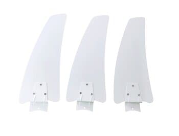 PA HELICE P/VENTILADOR DE TETO PRIMAVERA EVOLUTION DELTA SUBLIME - KIT C/03PAS MDF BRANCAS/3-SUPORTES DE PAS C/PARAFUSOS C/PORCAS