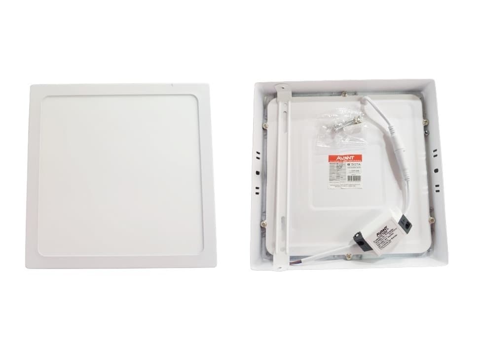 LUMINÁRIA PLAFON PAINEL LED SOBREPOR QD22,5CM P/VENTILADOR DE TETO - 18W6500KBIV BRANCA B/BRANCA - AVANT ALTA POTÊNCIA C225XL225X35MM - foto 1 de 3