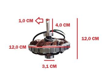 ESTATOR BOBINADO MOTOR VENTILADOR TETO LOREN SID M3 110V - MODELOS M3 - USAR C/CAP.08,5UF*