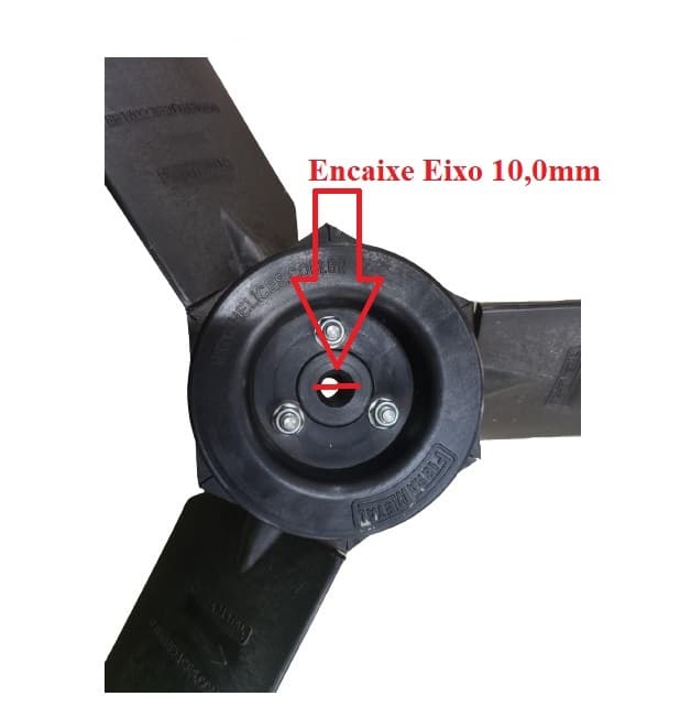 HELICE P/CLIMATIZADOR AG EBONE FOGI FOGII FOGIII/FOG1 FOG2 FOG3 3PÁS F10,0MM G/AH Anti Horario - FIBRA C/CENTRO METAL D40CM FIBRAMETAL-H/400/3/PAG/FOG - foto 1 de 3