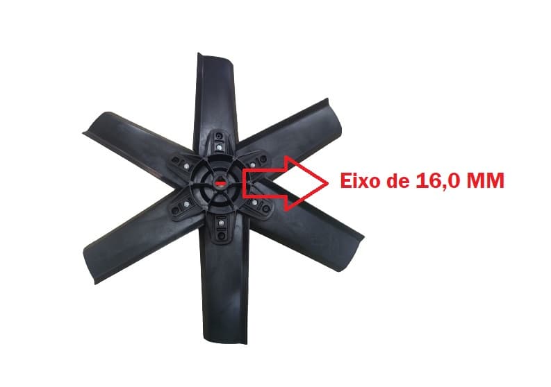 HELICE P/EXAUSTOR 50CM VENTISOL 6PAS PLASTICA/FIBRA F-16,0MM C/TRAVA CHAVETA - DIAM.47,0CM PA SP 50CM - foto 1 de 2