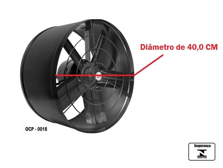 EXAUSTOR DE 40CM VENTI-DELTA BIV06,0UF 250W A/V-05000M3H B/R-1600RPM PRETO LINHA PESADA P/CHURRASQUEIRA CHAMINÉS COIFAS CABINE DE PINTURA - foto 1 de 4