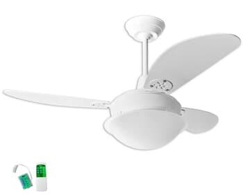 VENTILADOR DE TETO LOREN SID PEROLA PRIMOR 110V08,5UF 127W M3 BRANCO 3PAS TUBA OU FOLHA BRANCAS 3P02I/BR - C/CONTROLE REMOTO TOTAL