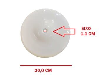 TAMPA DO MOTOR VENTILADOR TRON BUZIOS MAX COR BRANCA - PLAFON DE ACABAMENTO 20CM PARA VENTILADOR SEM LUMINáRIA - ÀREA GOURMET