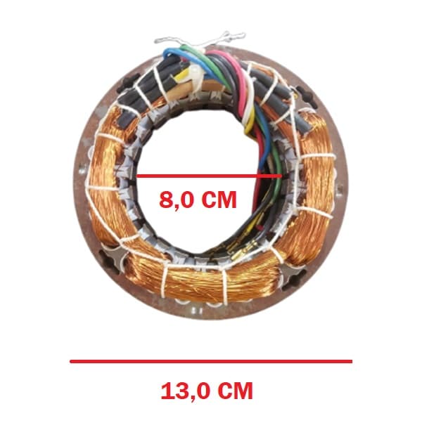 ESTATOR BOBINADO MOTOR VENTILADOR OSCILANTE LOREN SID 50/60CM BIV160W08,5UF - TUFAO TURBO ORBITAL-M2 50CM COLUNA MESA OU PAREDE -*USAR CAP.08,5UF