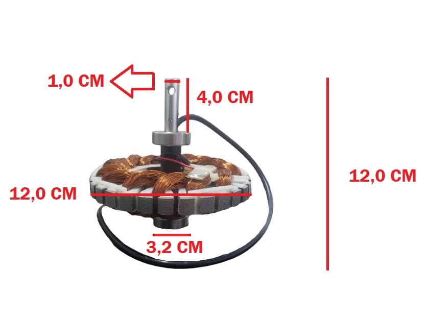 ESTATOR LSD VTLU M2/M3 110V7,5/8,5UF C/ROL ANEL MENOR - foto 1 de 6
