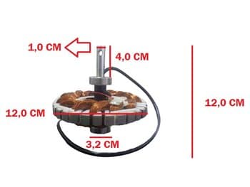 ESTATOR LSD VTLU M2/M3 110V7,5/8,5UF C/ROL ANEL MENOR