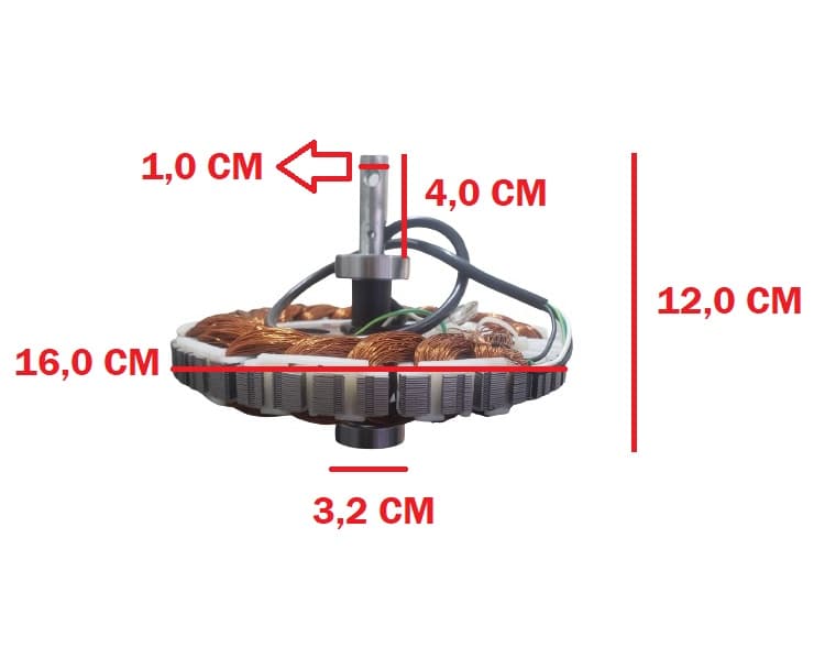 ESTATOR BOBINADO MOTOR VENTILADOR TETO LOREN SID 110V10,0UF MOTOR M1 ANEL MAIOR C/2-ROLAMENTOS 6201ZZ - EIXO VAZADO COM ROSCA P/LUMINÁRIA - foto 1 de 6