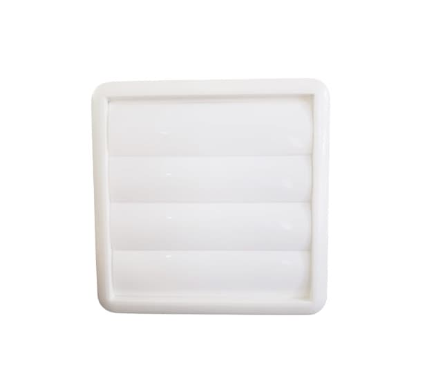 GRADE VENEZIANA 15X15CM 06,0" 150MM GRELHA AUTOFECHANTE FIXA PLÁSTICA COR BRANCA P/VENTILAÇÃO DE SUPERFÍCIE S/TELA