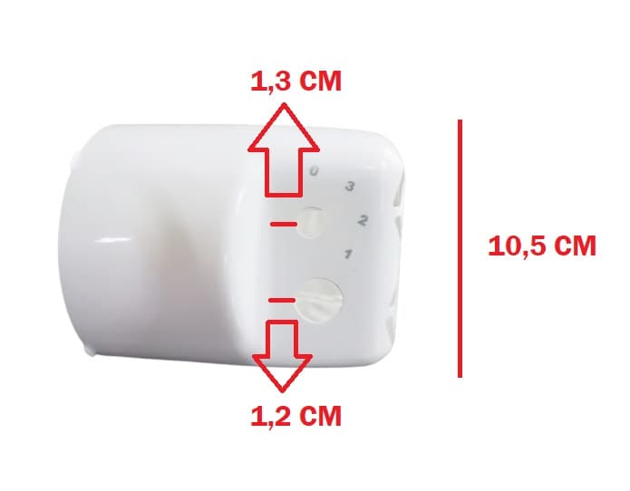 CAPACETE DO MOTOR P/VENTILADOR VENTISOL 30CM/40CM TURBO 6PAS BRANCO - CAPA PLASTICA 0376 G2 PARA VENTILADOR DE COLUNA - foto 1 de 4