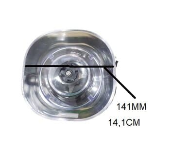 COPO P/LIQUIDIFICADOR CADENCE ROBUST SANGEL - PLATISCO CRISTAL C/TAMPA PRETA