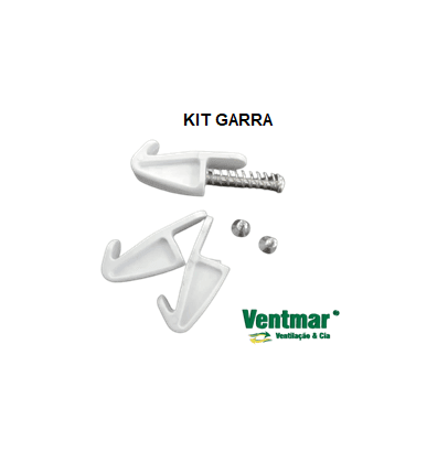 KIT GARRA TRAVA PLáSTICA DO VIDRO VENTILADOR VOLARE PLATINUM PREMIUM - COR BRANCA - C/2-FIXAS + 2-MóVEL C/MOLA - FIXAR VIDRO NA LUMINáRIA - foto 1 de 1