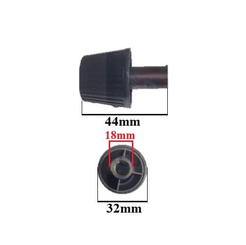 PORCA ROSCA ESQUERDA 08,0MM PL DA HÉLICE P/VENTILADOR CADENCE SUPREME EROS 40CM - CALOTA CADENCE PRETA - P/TODOS C/EIXO 08,0MM - R/ESQUERDA 8,0MM - foto 1 de 2