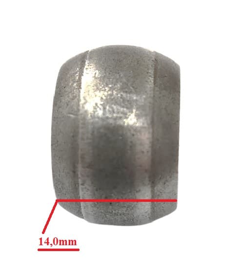 BUCHA DE METAL P/EIXO DE VENTILADOR CIRCULADOR BRITÂNIA - METAL/FERRO GROSSA - 01-UNIDADE - ENCAIXE E-12,0MM / DIÂM.EXT. 22MM / LARG.14MM - foto 1 de 3