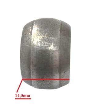 BUCHA DE METAL P/EIXO DE VENTILADOR CIRCULADOR BRITÂNIA - METAL/FERRO GROSSA - 01-UNIDADE - ENCAIXE E-12,0MM / DIÂM.EXT. 22MM / LARG.14MM