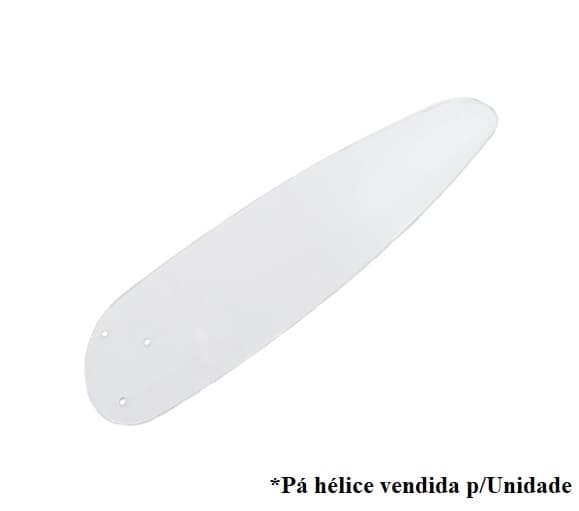 PA HELICE P/VENTILADOR DE TETO VENTISOL WIND LIGHT PETALOS - PLÁSTICA ACRÍLICA - *VENDIDA P/UNIDADE =01-PÁ - S/GARRA PA0382TR - *MONTAR C/GARRA/SUPORT - foto 1 de 3