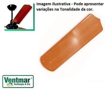 PÁ HÉLICE P/VENTILADOR DE TETO LOREN SID LUMI M3 - MDF RETA COR MADEIRA - *VENDA P/UNIDADE - ESP.3,0MM L11,5,0XC40,0CM - P/GARRA M3 C/3 FUROS