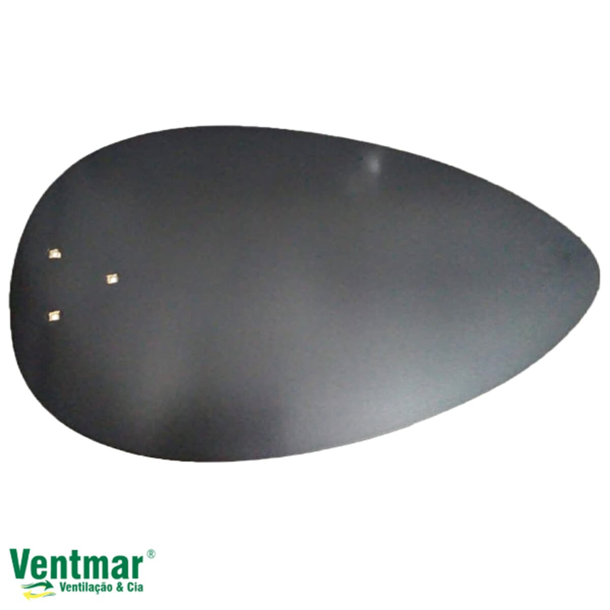 PÁ HÉLICE P/VENTILADOR DE TETO 3-FUROS MDF MODELO FOCUS PÉTALO PRETA -*VENDIDA P/UNIDADE- C/FURAÇÃO ORIGINAL VOLARE - foto 1 de 2