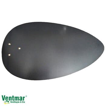 PÁ HÉLICE P/VENTILADOR DE TETO 3-FUROS MDF MODELO FOCUS PÉTALO PRETA -*VENDIDA P/UNIDADE- C/FURAÇÃO ORIGINAL VOLARE