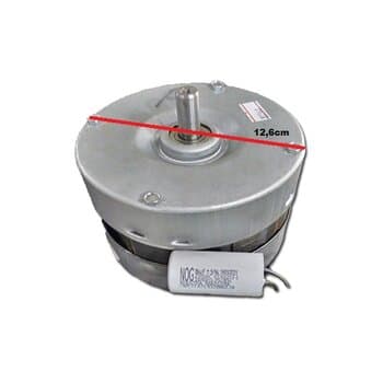 MOTOR P/EXAUSTOR 20CM/25CM VENT AIR/VENTAIR LINHA PESADA BIV08,0UF ALTA ROTACAO 3500RPM VAZÃO 1320/1800M3H 78DB EIXO 12,0MM - MOTOR MAIOR