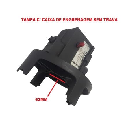 TAMPA CAMPANA DO MOTOR VENTILADOR VENTISOL 50/60CM TRASEIRA DIAM.12,6CM - C/CAIXA DE ENGRENAGEM MOD.G2 E-12,0MM P/ROL-6202 SEM TRAVA PARAFUSO - foto 1 de 1