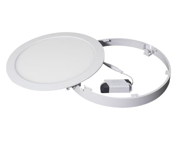LUMINÁRIA PLAFON PAINEL LED EMBUTIR RD29,5CM P/VENTILADOR VENTI-DELTA MAGNÍFICO / TORNADO - 24W3000KBIV AMARELA B/BRANCA - foto 1 de 1