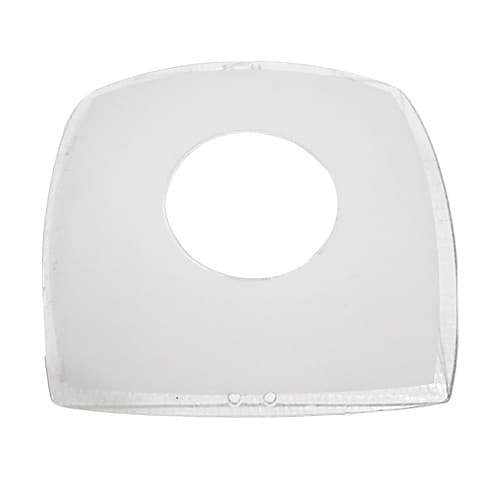 LUSTRE PLAFON P/VENTILADOR DE TETO BRUXELAS ANTI-INSETO - VIDRO MAIOR QUADRADO FOSCO 28,5CM BORDA CRISTAL / VIDRO MENOR FOSCO - BASE SUPORTE BRANCA - foto 1 de 3