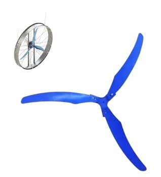 HÉLICE DE 100CM P/VENTILADOR DE 1-METRO AVIMEC - KIT C/4-ITENS 1-CUBO/CENTRO+3PÁS - FURO-16,0MM - CLIMAX BIG DUTCHMAN ROSTER A-01