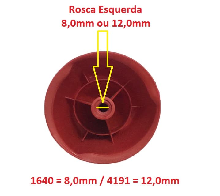 PORCA ROSCA ESQUERDA 12,0MM PL DA HÉLICE VENTILADOR VENTISOL POWER 70/ FALCON 60CM - EIXO 12,0MM - BICO VERMELHO ROSCA ESQUERDA 1,20CM - foto 1 de 3