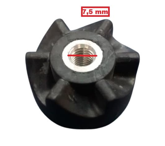 MANCAL ARRASTE DO ROTOR DO MOTOR LIQUIDIFICADOR TRON 1,5 E 2,0 LITROS - ARRASTE VULCANIZADO LADO DO ROTOR/MOTOR ROSCA DE 07,5MM - foto 1 de 4