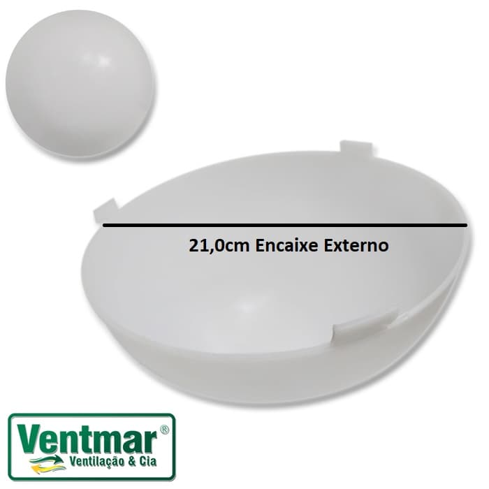 GLOBO CUPULA PLASTICA DA LUMINARIA VENTILADOR VENTI-DELTA TWISTER - GLOBO TWISTER - ENCAIXE 210MM - foto 1 de 3