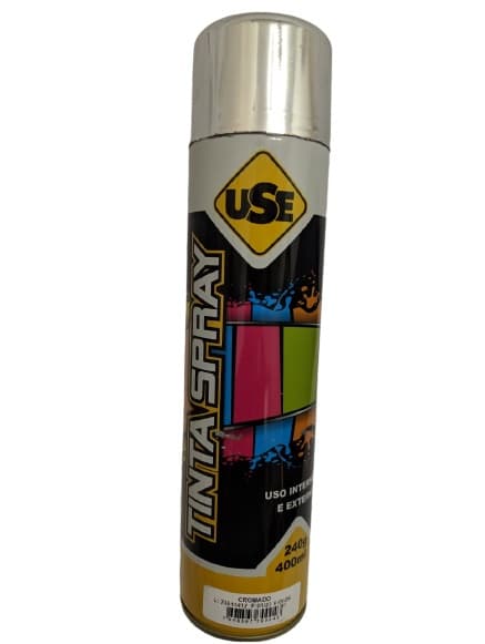 SPRAY TINTA COR METáLICA CROMADO 360/400ML - USE - foto 1 de 2
