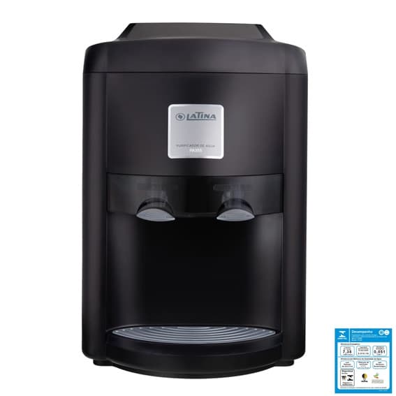 FILTRO PURIFICADOR DE AGUA REFRIGERADO LATINA PA355 110V/60HZ PRETO SEMI-BRILHO - C/COMPRESSOR MAIOR EFICIENCIA MAIOR CAPACIDADE 4LITROS - foto 1 de 3