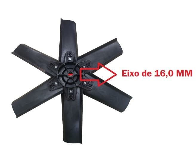 HELICE P/EXAUSTOR VENTISOL 60CM SERVICO PESADO - 6PAS PLASTICA/FIBRA F-16,0MM C/TRAVA CHAVETA - DIAM.57,0CM PA SP 60CM - foto 1 de 2