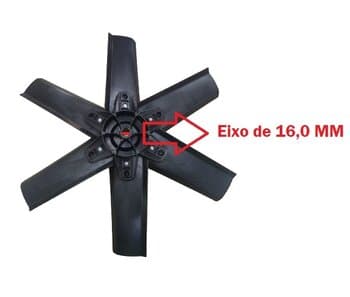 HELICE P/EXAUSTOR VENTISOL 60CM SERVICO PESADO - 6PAS PLASTICA/FIBRA F-16,0MM C/TRAVA CHAVETA - DIAM.57,0CM PA SP 60CM