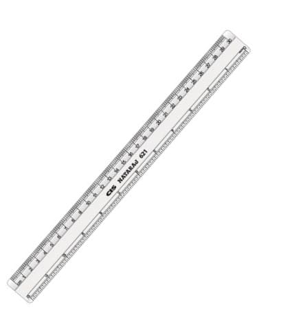 RéGUA ESCOLAR EM PVC TRANSPARENTE 30CM CIS 621B - foto 1 de 1