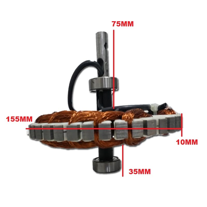 ESTATOR BOBINADO MOTOR VENTILADOR TETO ARGE 220VOLTS - USE C/CAPACITOR DE 04,0UF - ESTATOR BOBINADO C/2-ROLAMENTOS - foto 1 de 3