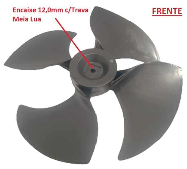 HELICE P/CLIMATIZADOR VENTISOL 4PÁS CLI45LT CLI70LT  CLI100LT PRO/PRO2 G/H F12,0MM PML S/TT - MWM M4500 AMVOX ACL6022 CLIMAT CLM-40RT - VENTISOL ORIGI - foto 1 de 3