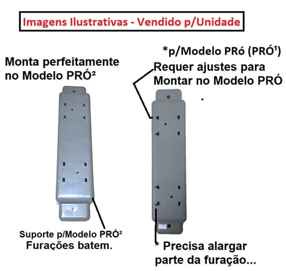 SUPORTE BASE DAS RODAS CLIMATIZADOR VENTISOL CLI70 CLI100PRO PRO2 -*VENDIDO P/UNIDADE*- C/AJUSTES N/FURACAO P/CLI70 CLI100PRO1 - foto 1 de 4